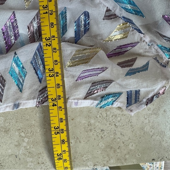 IRO Paris Cherrie Multicolor Metallic Geometric Print Mini Dress Women Size 8 US - Picture 13 of 16